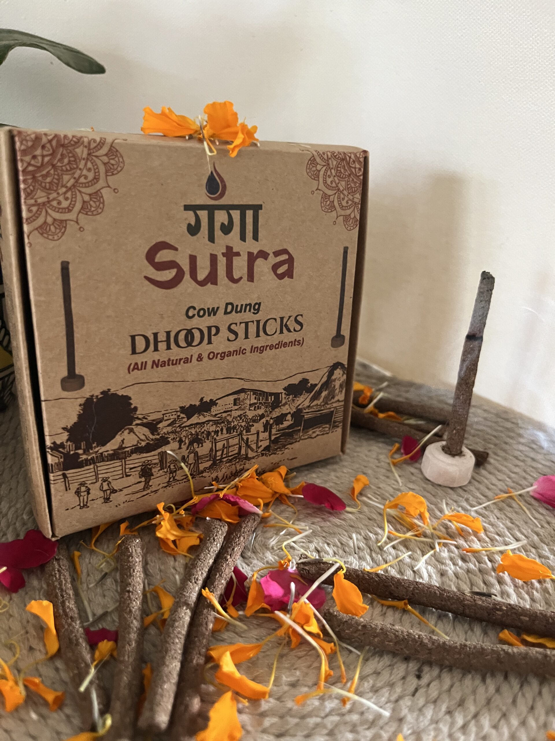 Ganga Sutra Cow Dung Organic Dhoopbatti (made with Flower Premix) - Image 4