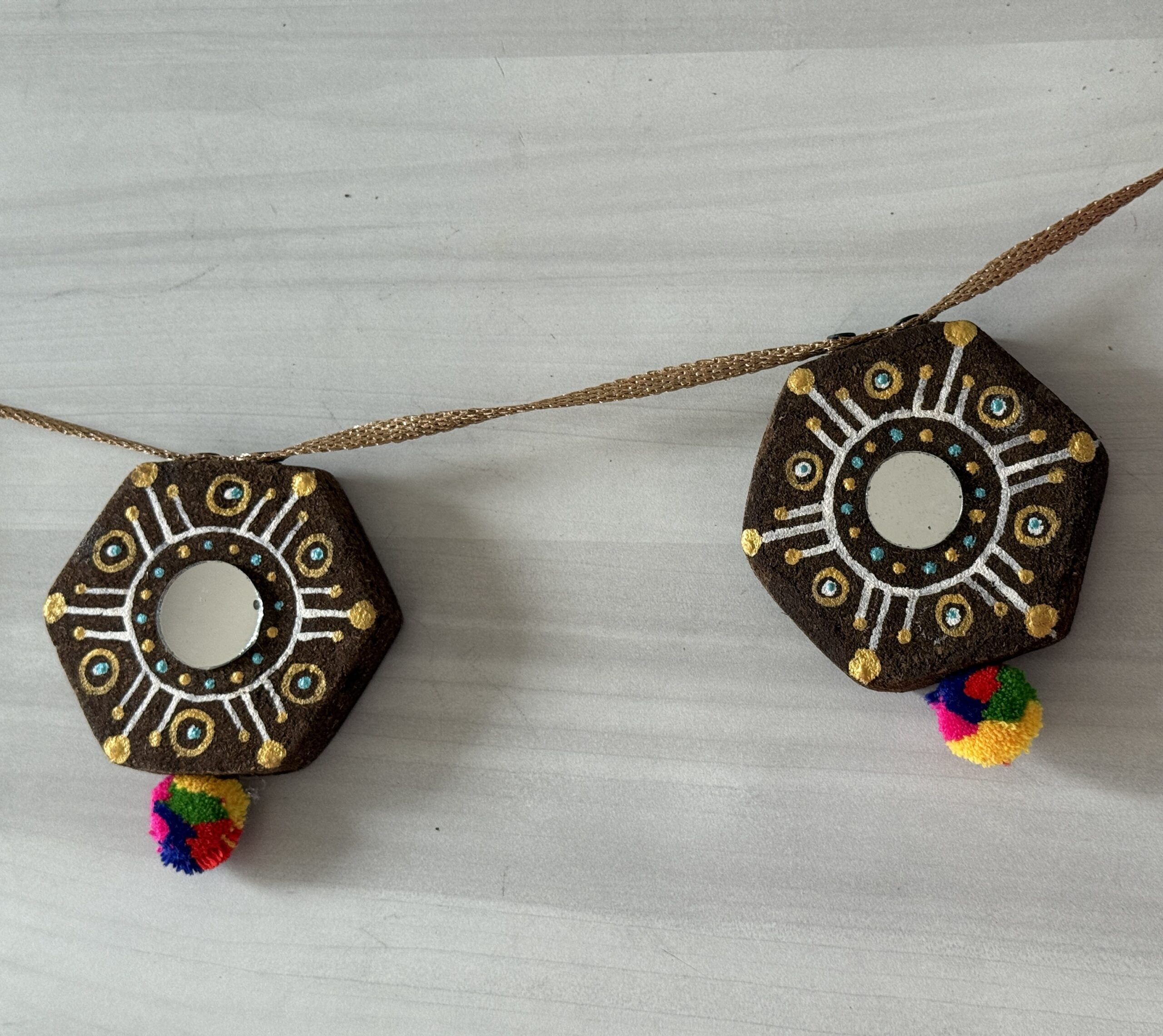 Ganga Sutra Cow Dung Decorative Bandhanvar / Toran (Hexagon) - Image 3