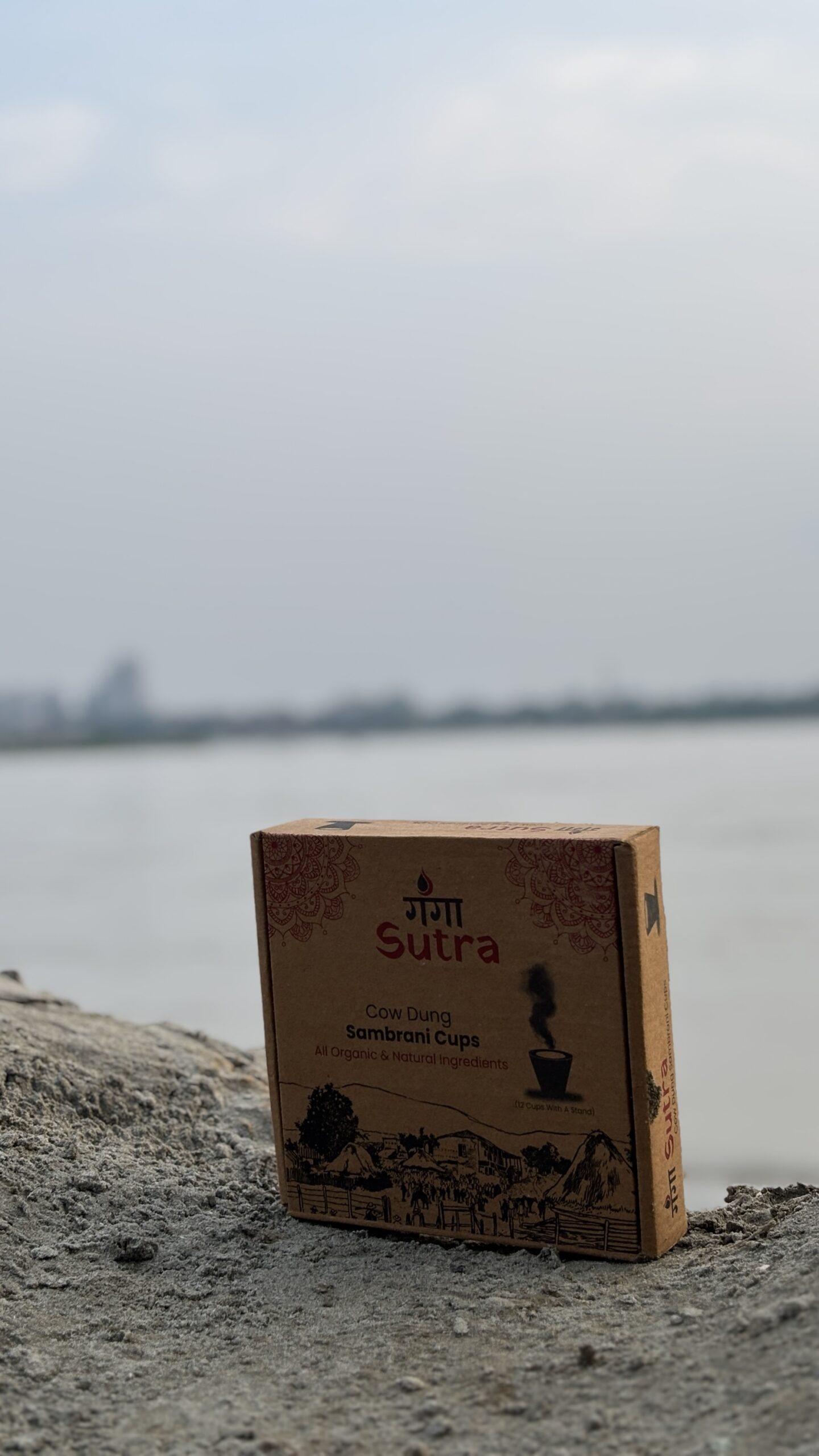 Ganga Sutra Cow Dung Sambrani Cups (Pack of 5 Box) (8 Cups in 1 Box) - Image 4