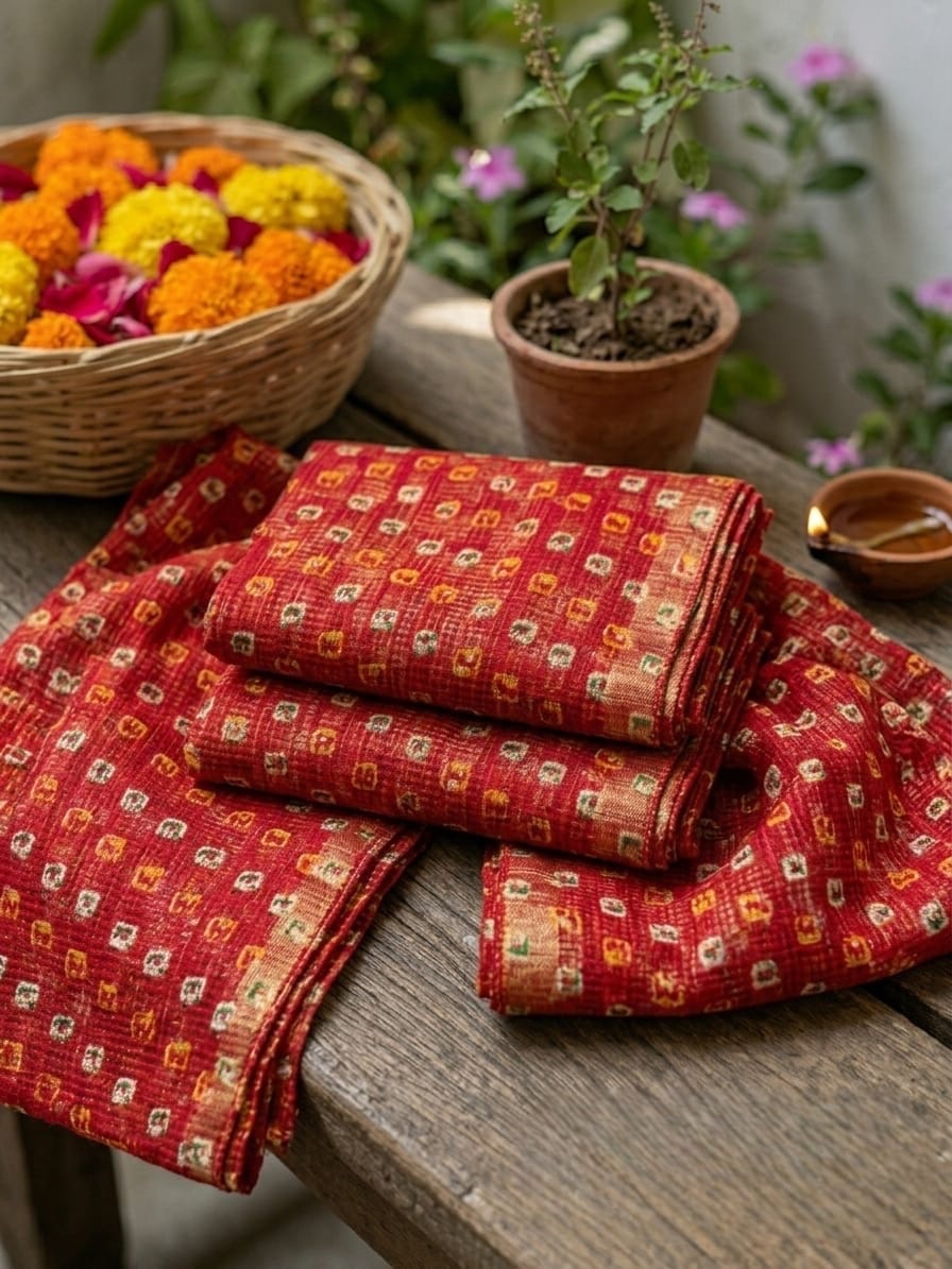 Ganga Sutra Navratri Kanjank Gift Set of 1 (9 Cotton Chunri + 20 Plantable Seed Pencils) - Image 3