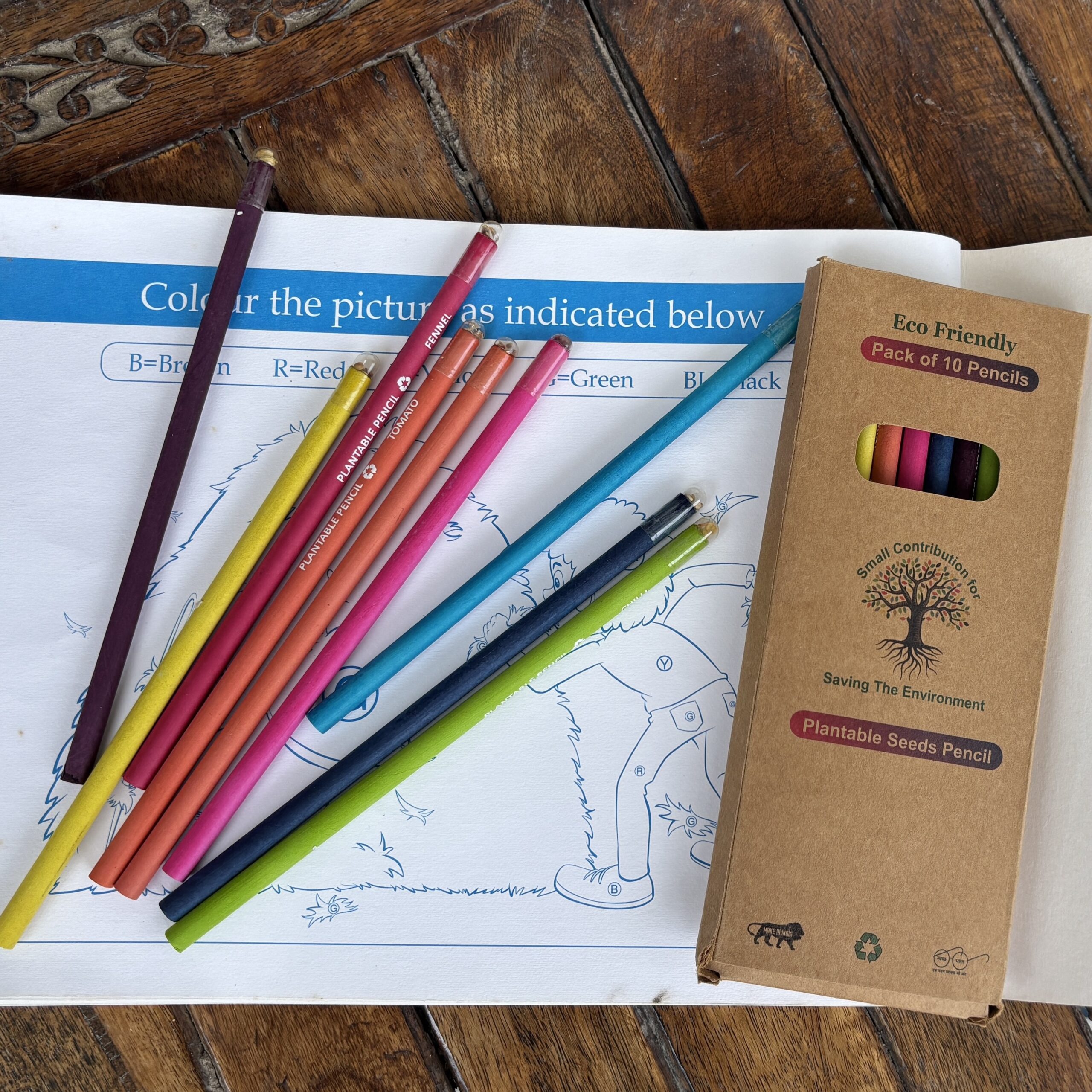 Ganga Sutra Navratri Kanjank Gift Set of 1 (9 Cotton Chunri + 20 Plantable Seed Pencils) - Image 2