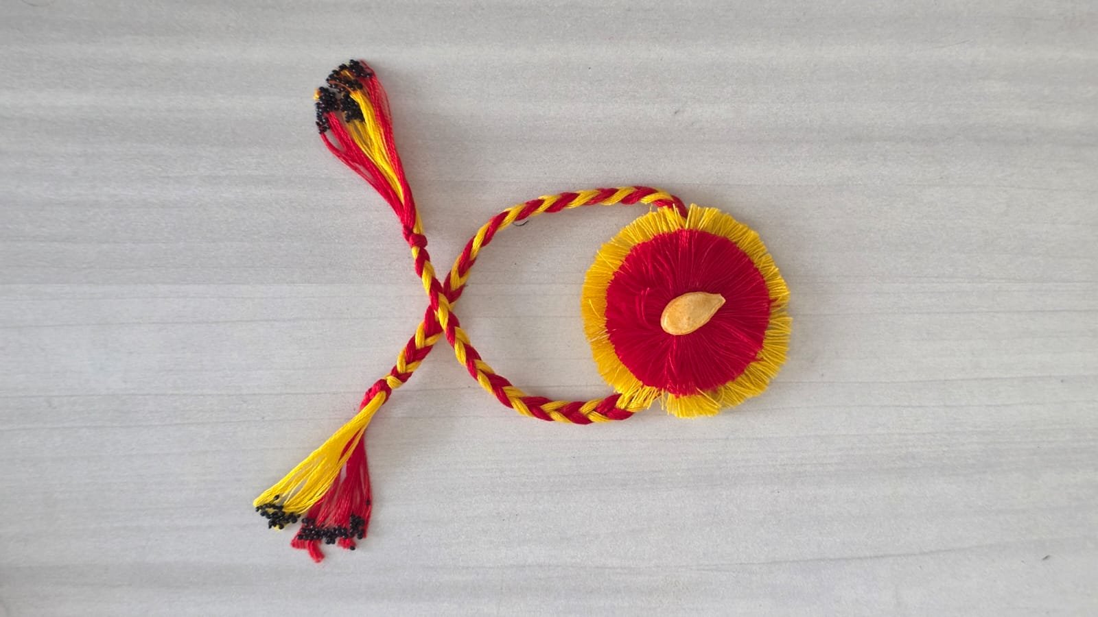 Handmade Plantable Seed Rakhi for Kids | Eco-Friendly Single Colour Rakhi | Ganga Sutra - Image 3