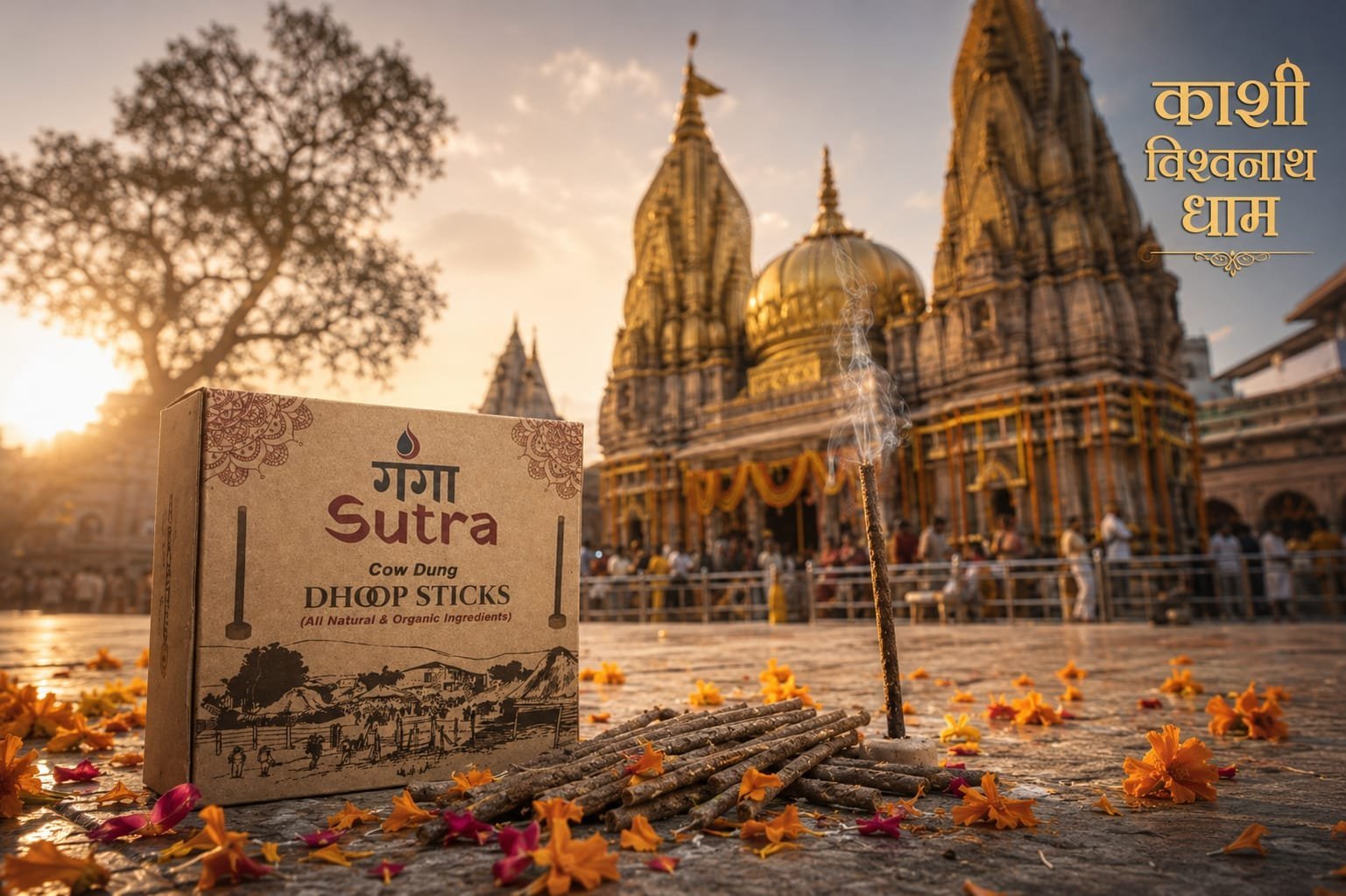 Kashi Vishwanath Temple Flower Premix Organic Dhoopbatti – Special Edition (Pre-Orders Open)